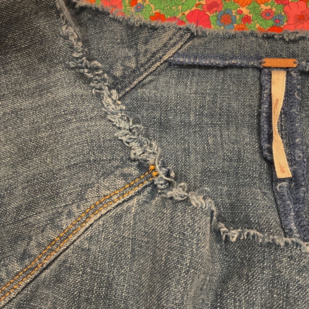 Free People Denim Dress L - Picture 9 of 14
